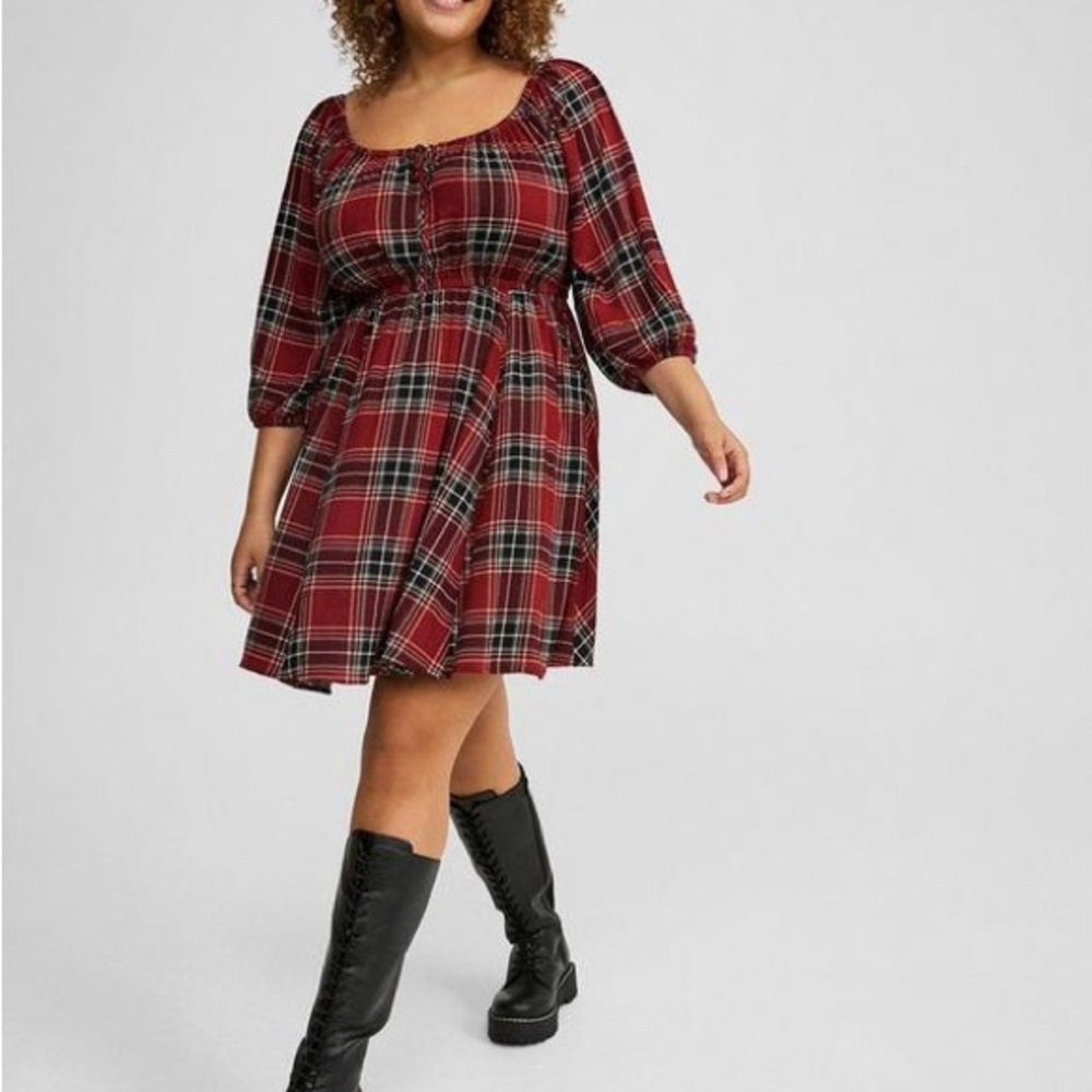 Plaid Red Dress